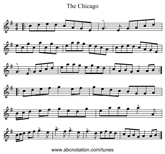 The Chicago - staff notation