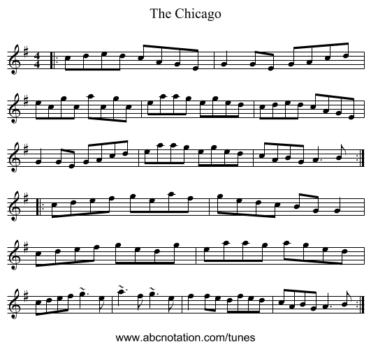The Chicago - staff notation