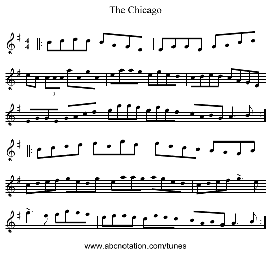The Chicago - staff notation