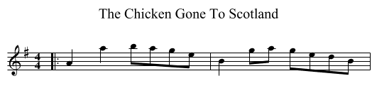 The Chicken Gone To Scotland - staff notation