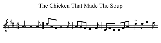 The Chicken That Made The Soup - staff notation