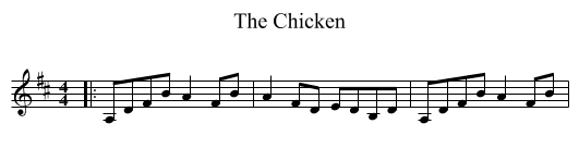 The Chicken - staff notation