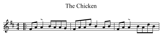 The Chicken - staff notation