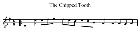 The Chipped Tooth - staff notation
