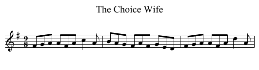 The Choice Wife - staff notation