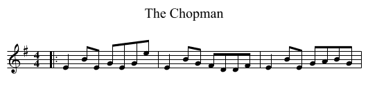 The Chopman - staff notation