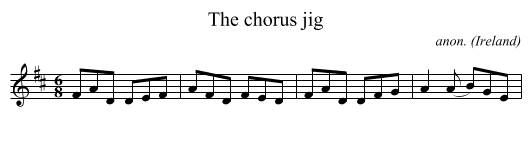 The chorus jig - staff notation