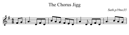 The Chorus Jigg - staff notation