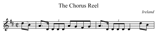 The Chorus Reel - staff notation