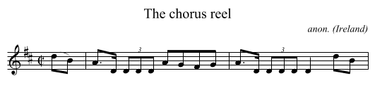 The chorus reel - staff notation