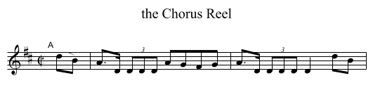 the Chorus Reel - staff notation