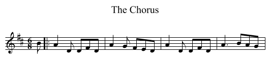 The Chorus - staff notation