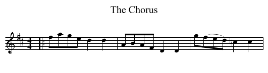 The Chorus - staff notation