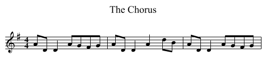 The Chorus - staff notation