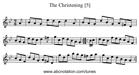 The Christening [5] - staff notation