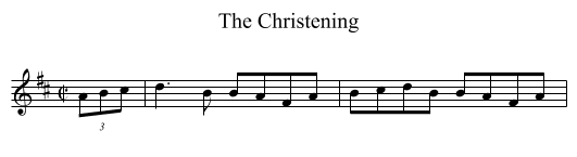 The Christening - staff notation