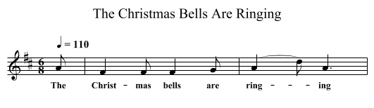 The Christmas Bells Are Ringing - staff notation