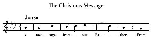 The Christmas Message - staff notation