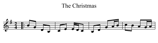 The Christmas - staff notation