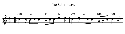 The Christow - staff notation