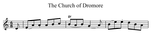 The Church of Dromore - staff notation