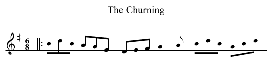 The Churning - staff notation