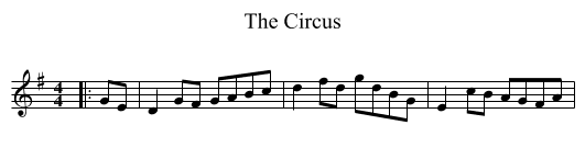 The Circus - staff notation