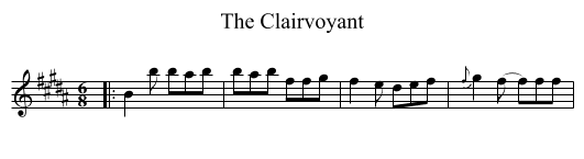 The Clairvoyant - staff notation