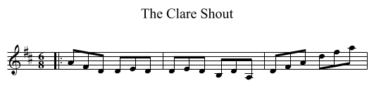 The Clare Shout - staff notation