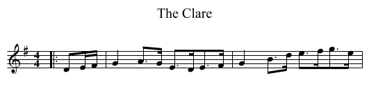 The Clare - staff notation
