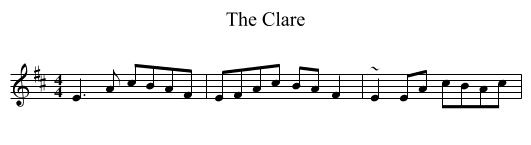 The Clare - staff notation