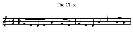 The Clare - staff notation