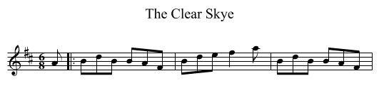 The Clear Skye - staff notation