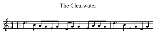 The Clearwater - staff notation