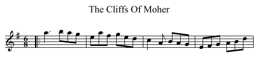 The Cliffs Of Moher - staff notation