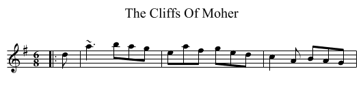 The Cliffs Of Moher - staff notation