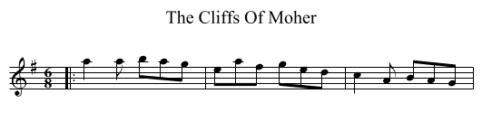 The Cliffs Of Moher - staff notation