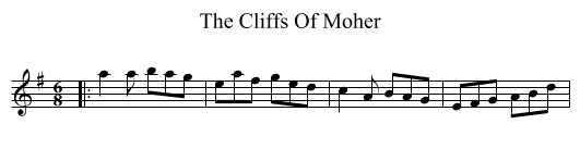 The Cliffs Of Moher - staff notation