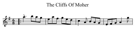 The Cliffs Of Moher - staff notation
