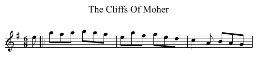 The Cliffs Of Moher - staff notation