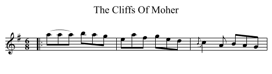 The Cliffs Of Moher - staff notation