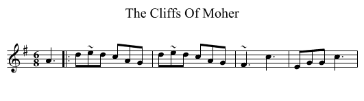 The Cliffs Of Moher - staff notation