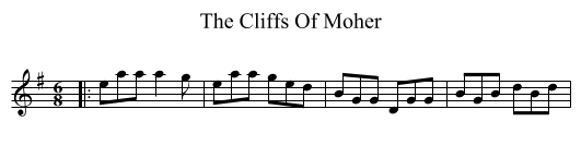 The Cliffs Of Moher - staff notation