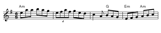 The Cliffs of Moher - staff notation