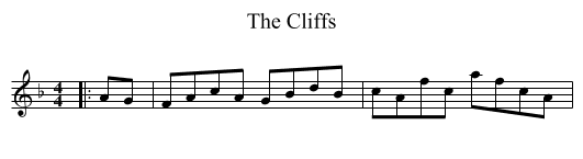 The Cliffs - staff notation