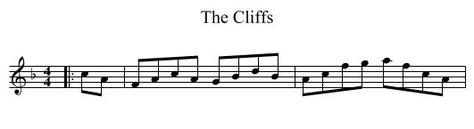 The Cliffs - staff notation
