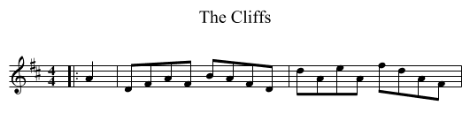The Cliffs - staff notation