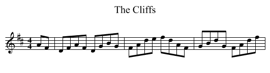 The Cliffs - staff notation