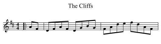 The Cliffs - staff notation
