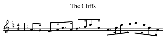 The Cliffs - staff notation